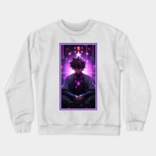 Anime Hero Power Meditation | Quality Anime Artwork | Anime Power Energy Meditation |  Manga Anime Art Crewneck Sweatshirt